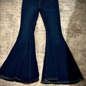 High waisted flared jeans- size 5 only worn once